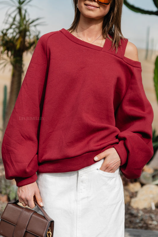 Les Jumelles Kyoto sweater bordeaux