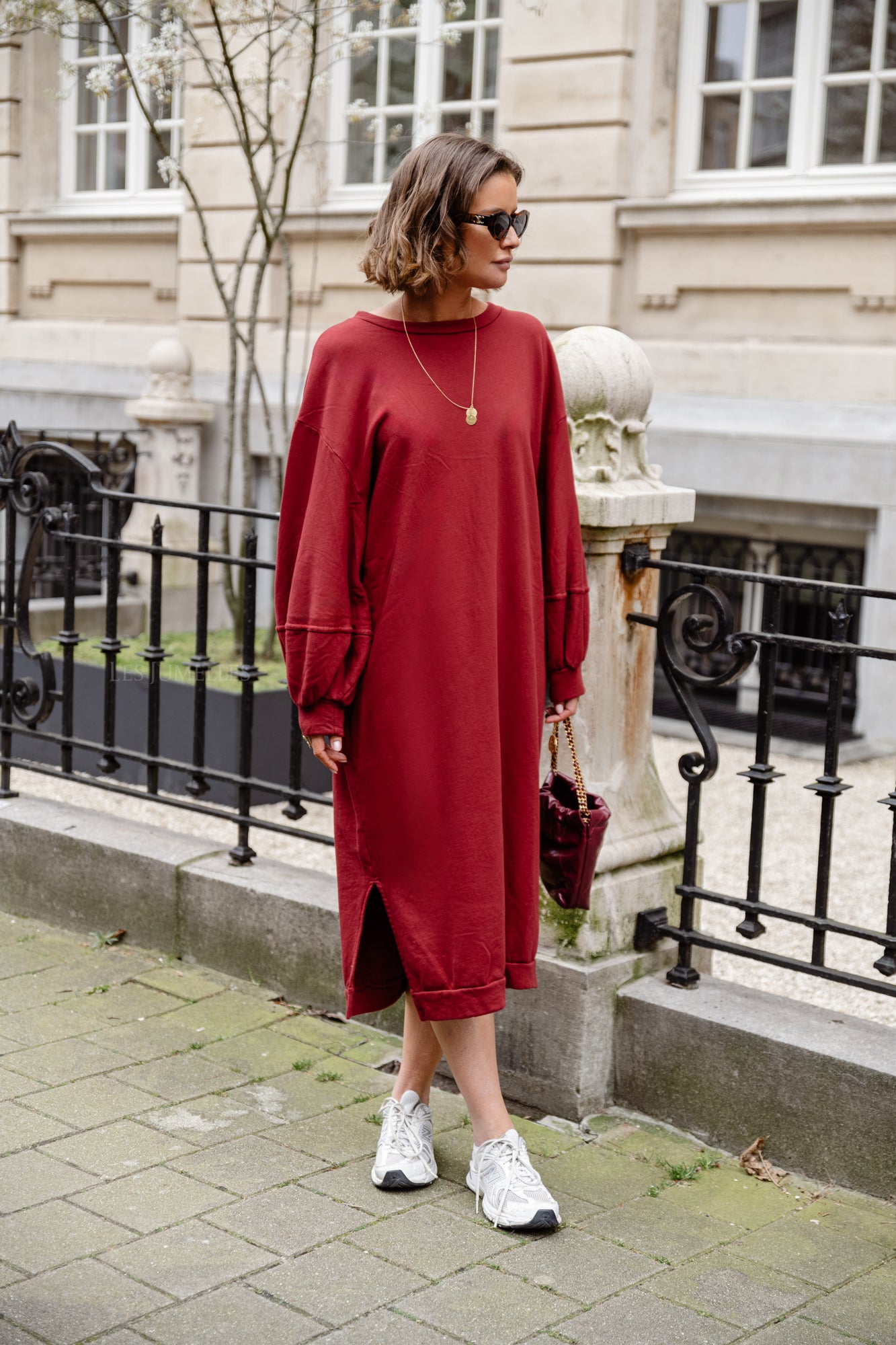 Anke sweater dress bordeaux