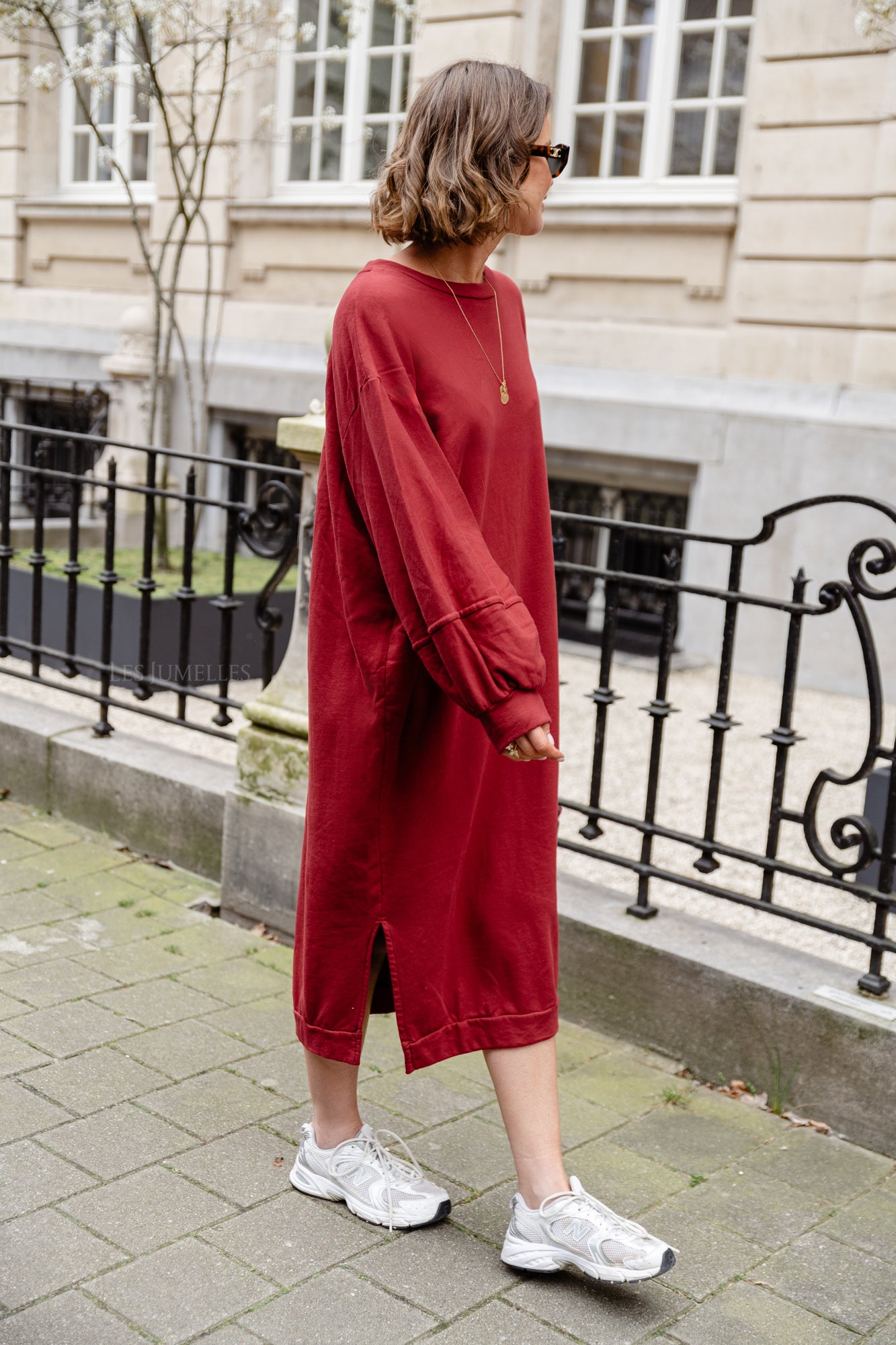 Anke sweater dress bordeaux