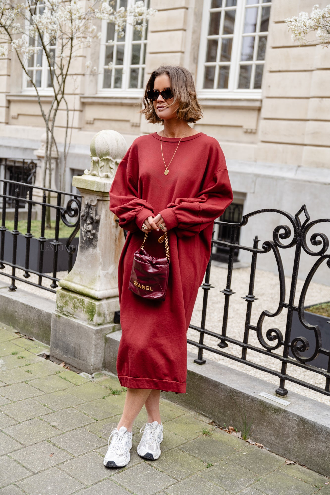 Anke sweater dress bordeaux