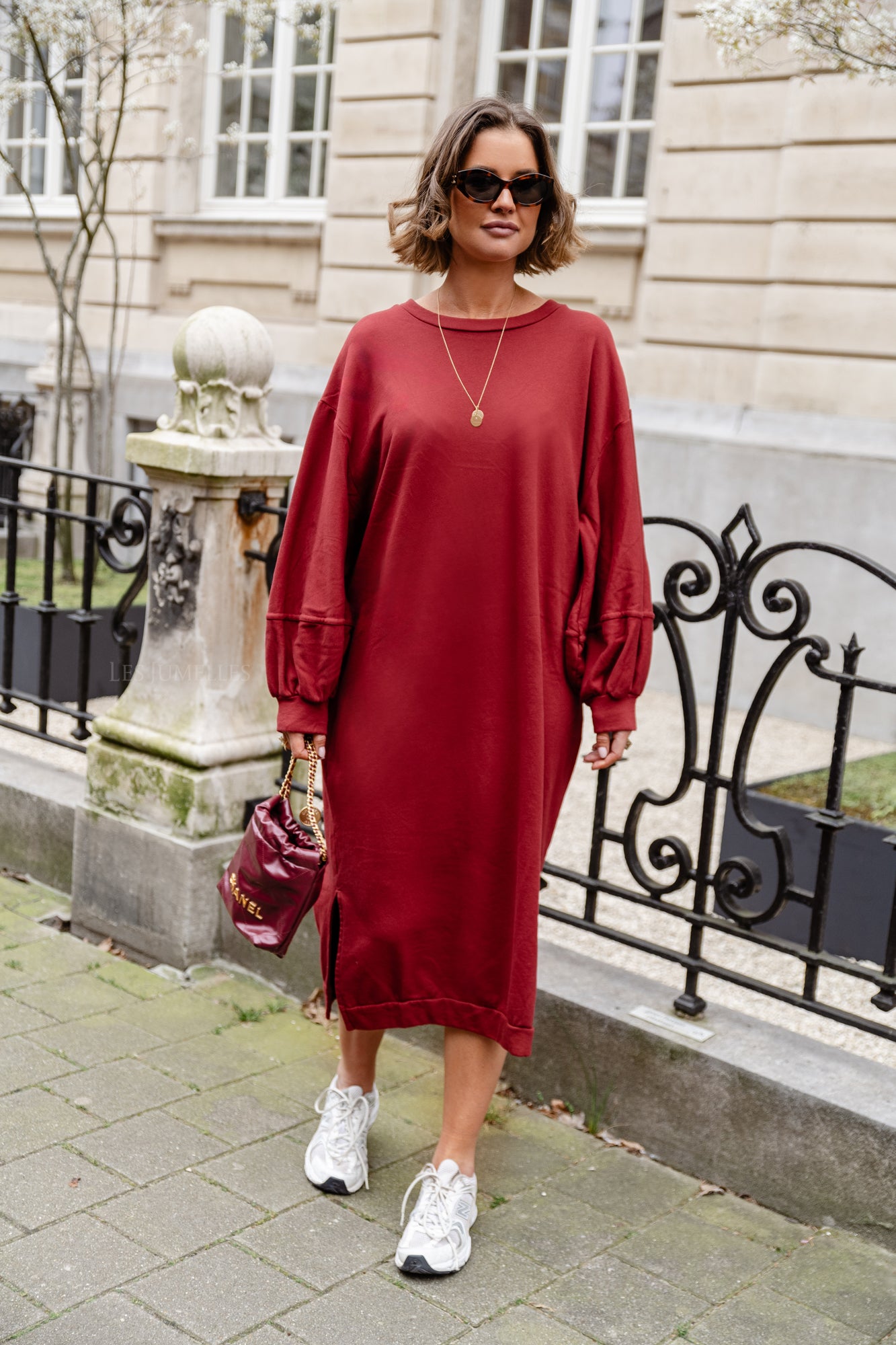 Anke sweater dress bordeaux