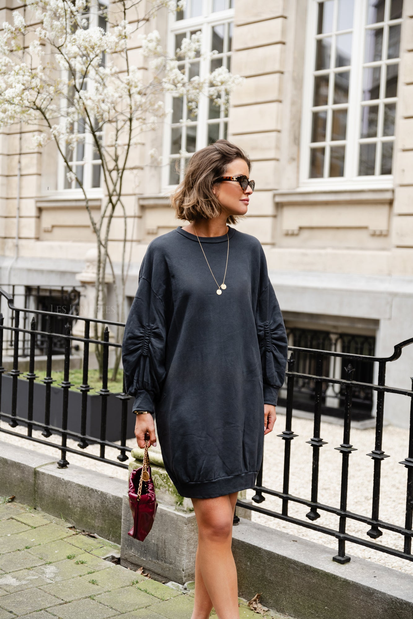 Kyra sweater dress dark grey