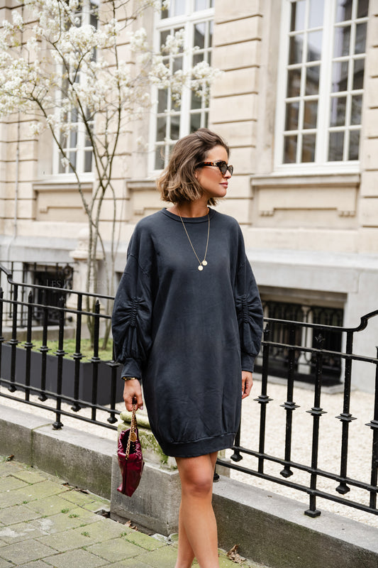 Les Jumelles Kyra sweater dress dark grey