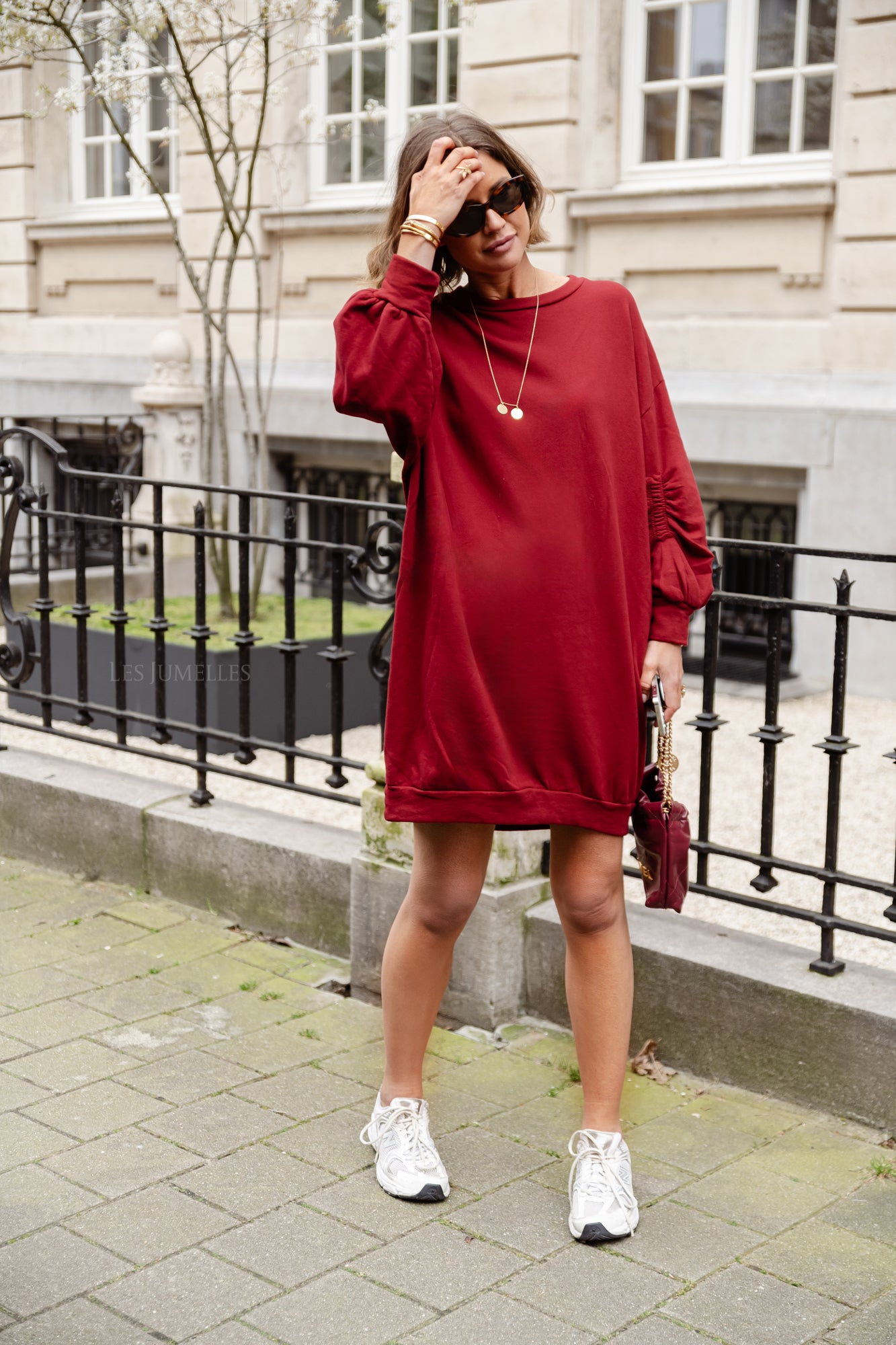 Kyra sweater dress burgundy