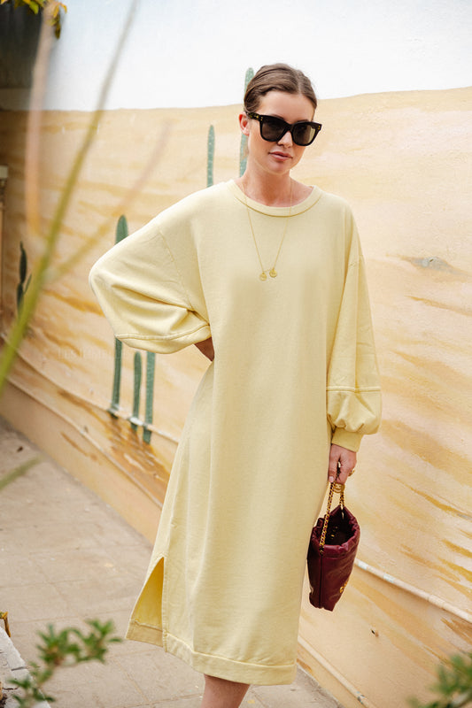 Les Jumelles Anke sweater dress light yellow