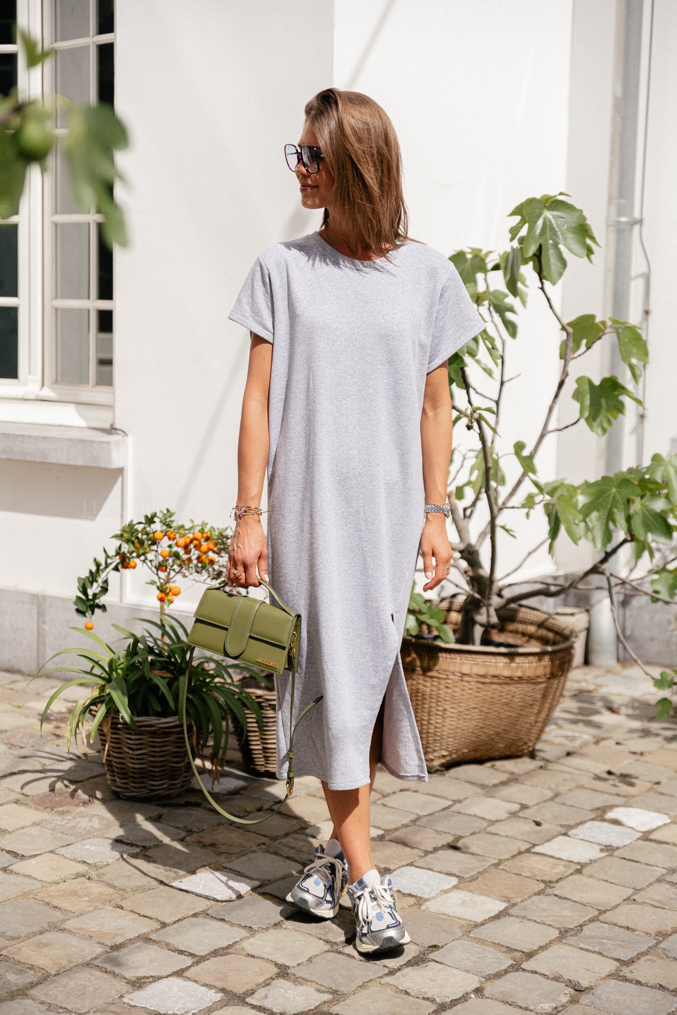 Daphne t-shirt dress grey