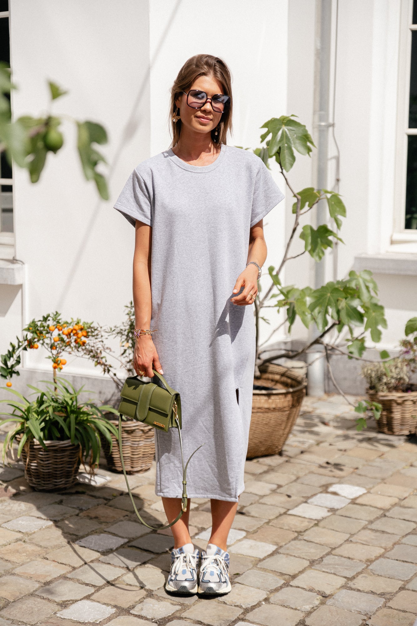 Daphne t-shirt dress grey