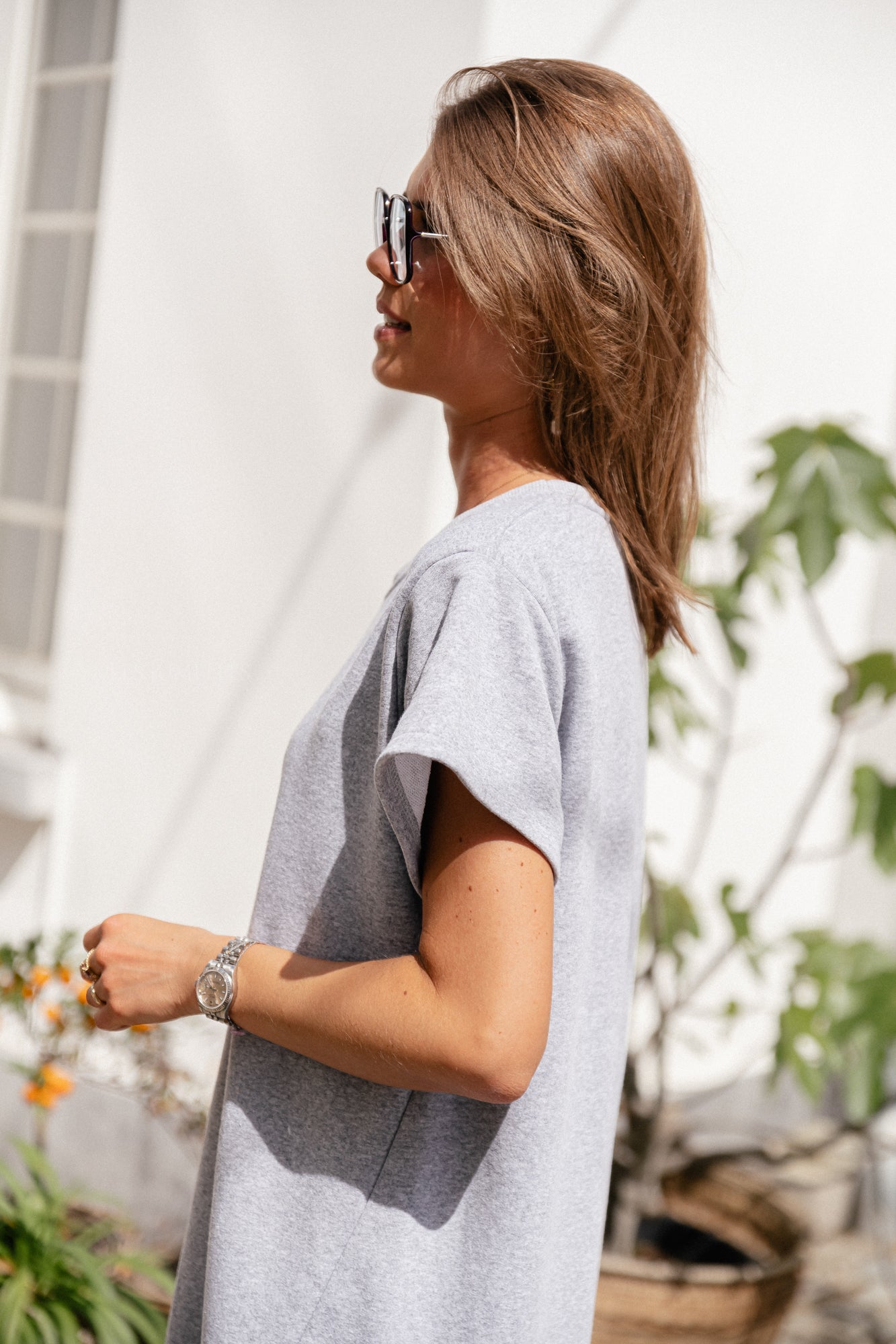 Daphne t-shirt dress grey