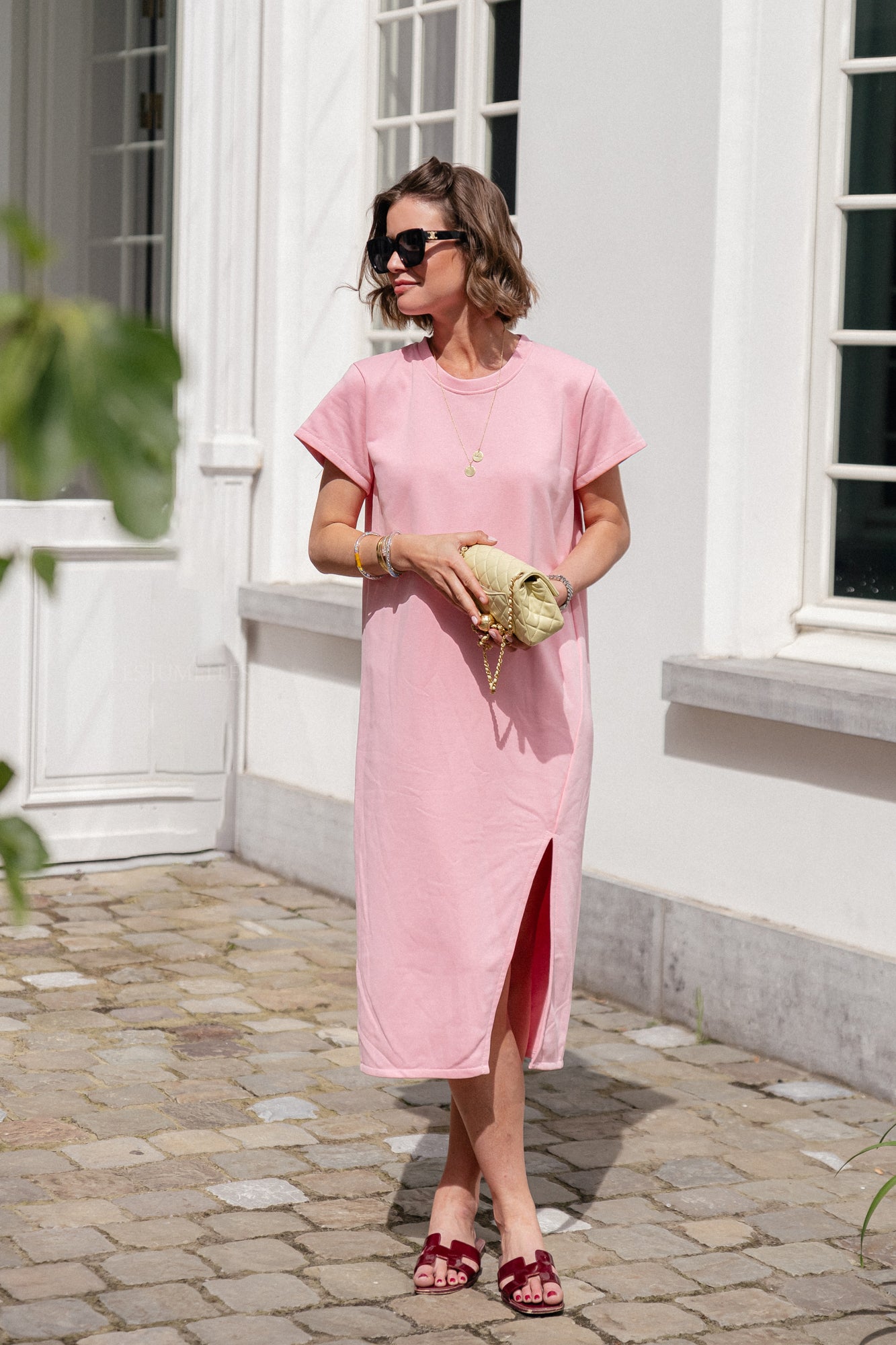 Daphne t-shirt dress pink