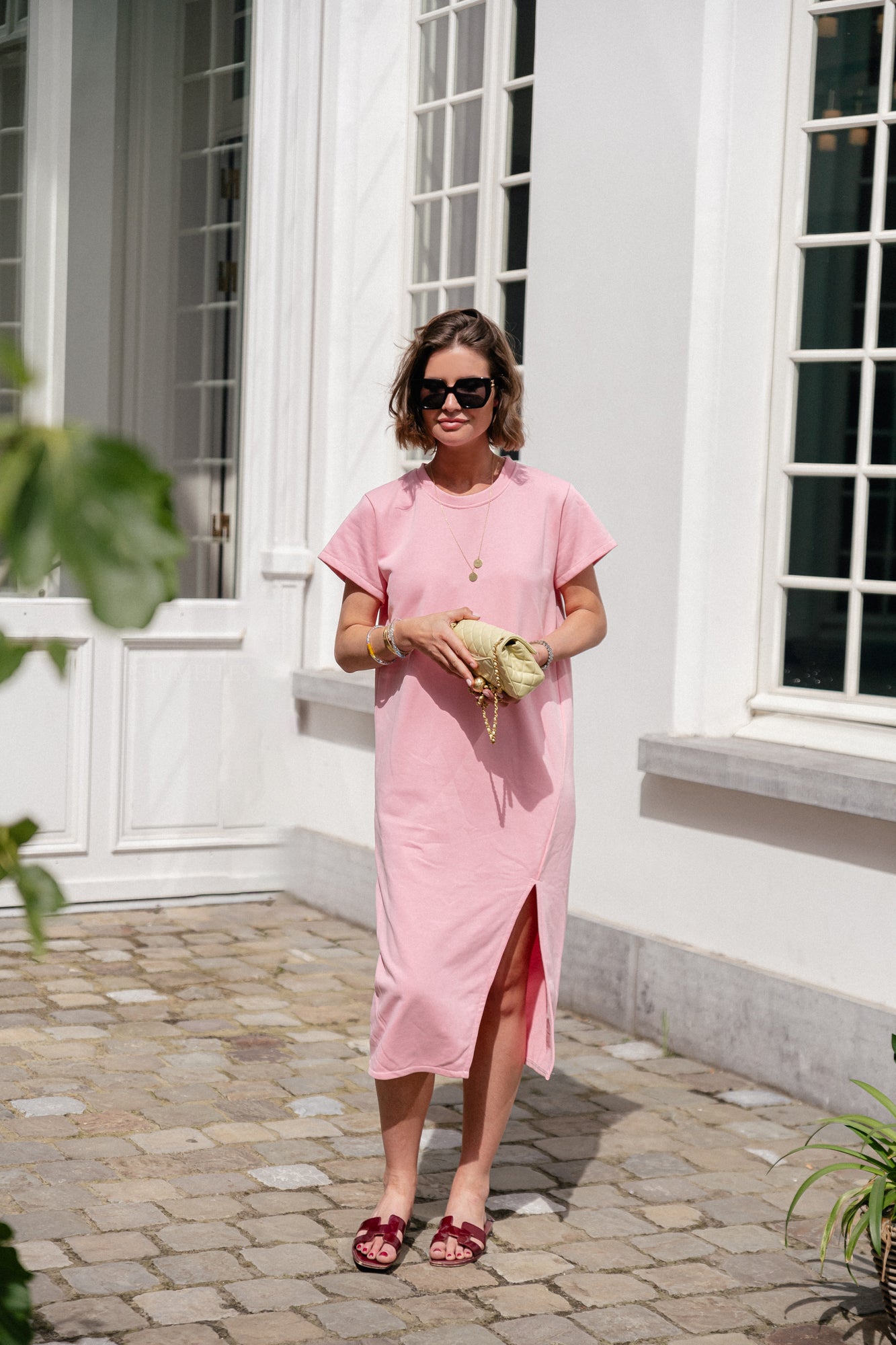 Daphne t-shirt dress pink