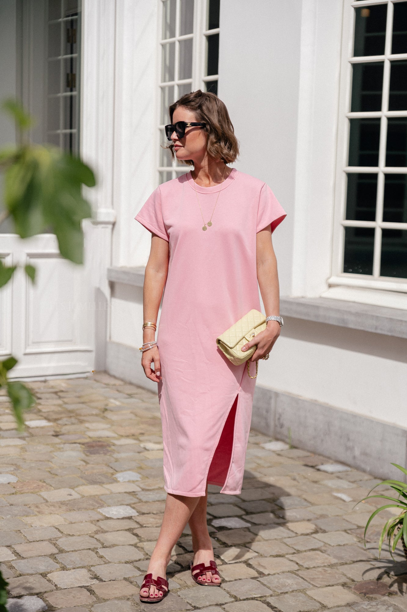 Daphne t-shirt dress pink