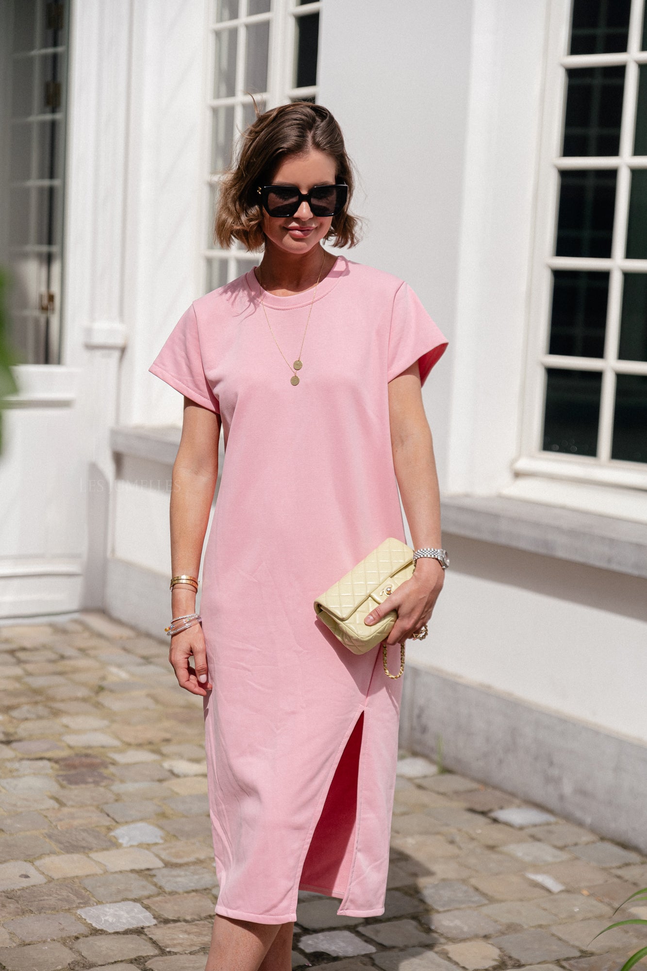 Daphne t-shirt dress pink