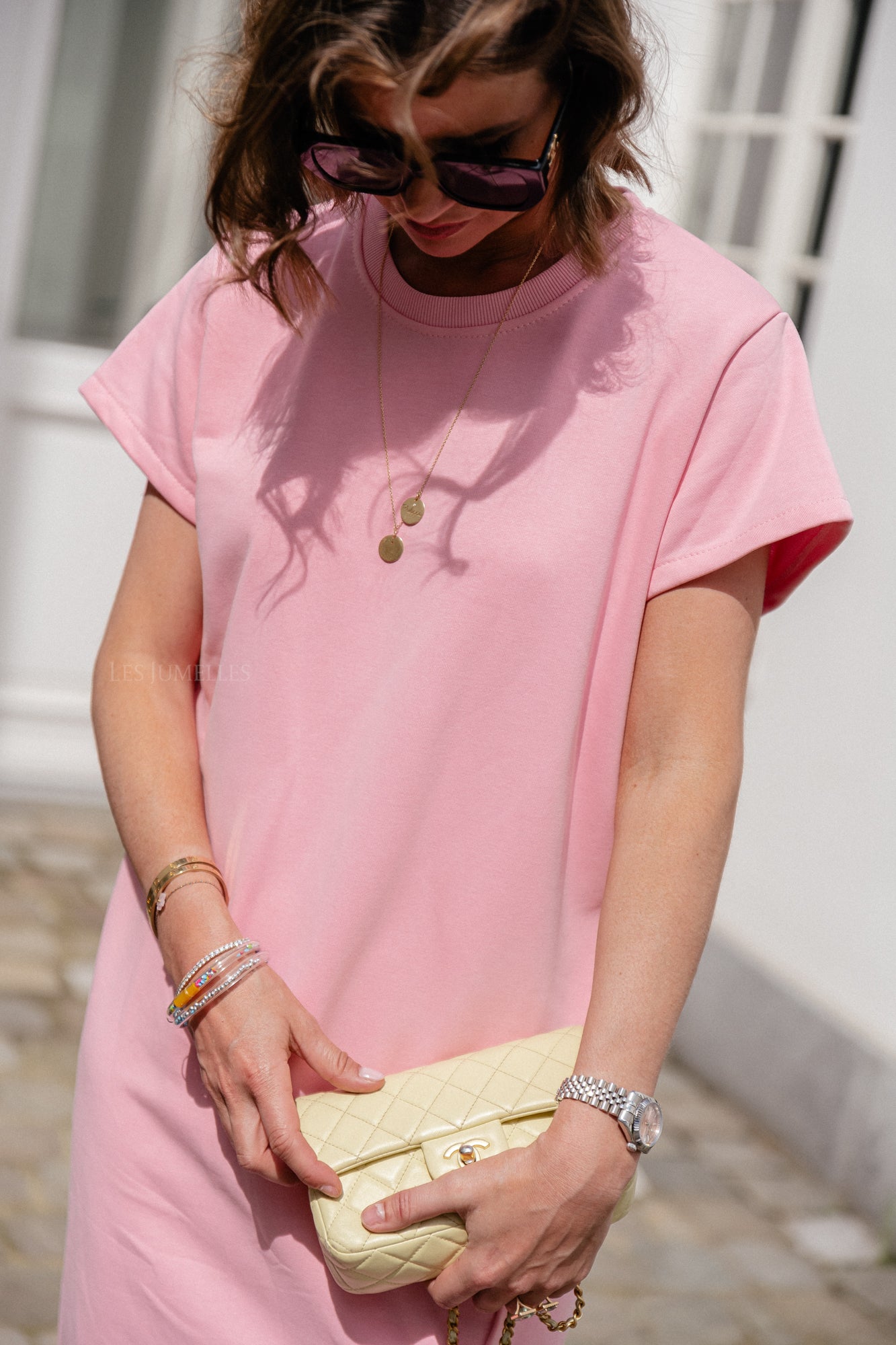 Daphne t-shirt dress pink