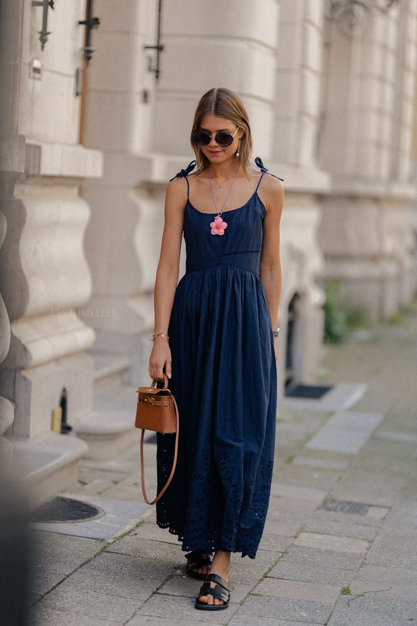 YasLumia strap maxi dress navy