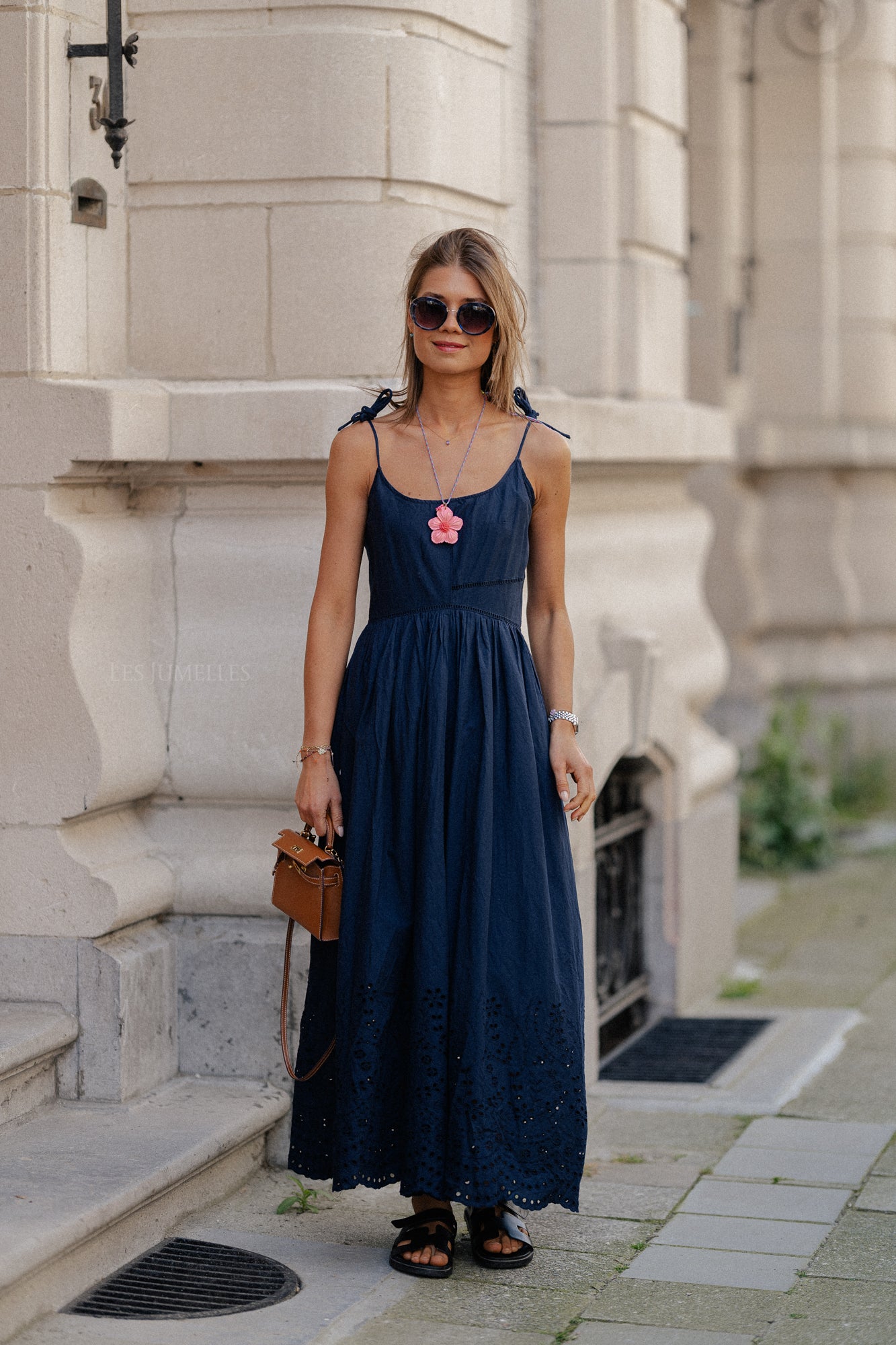 YasLumia strap maxi dress navy