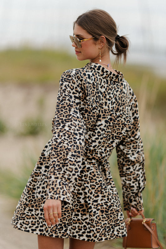 Les Jumelles SLFSalli short dress leopard