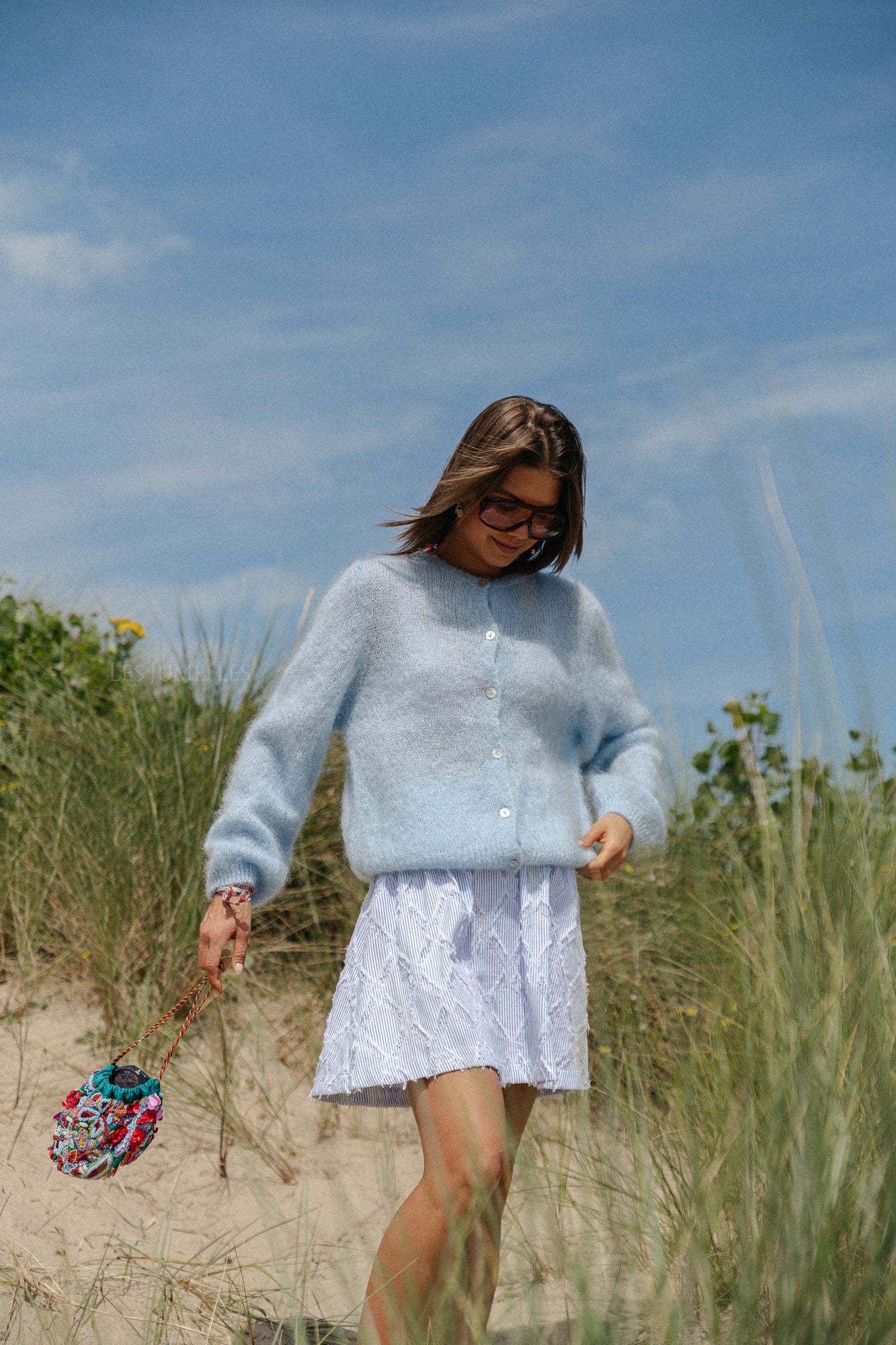 Charlie cardigan sky blue