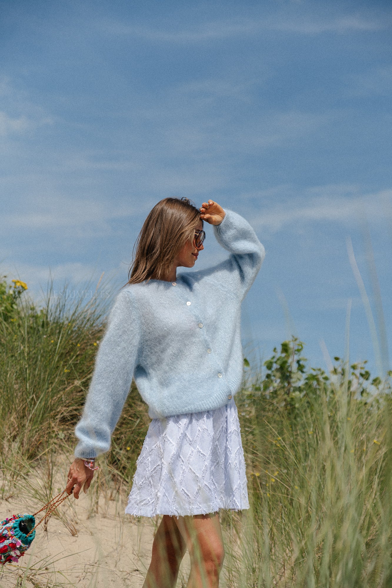 Charlie cardigan sky blue