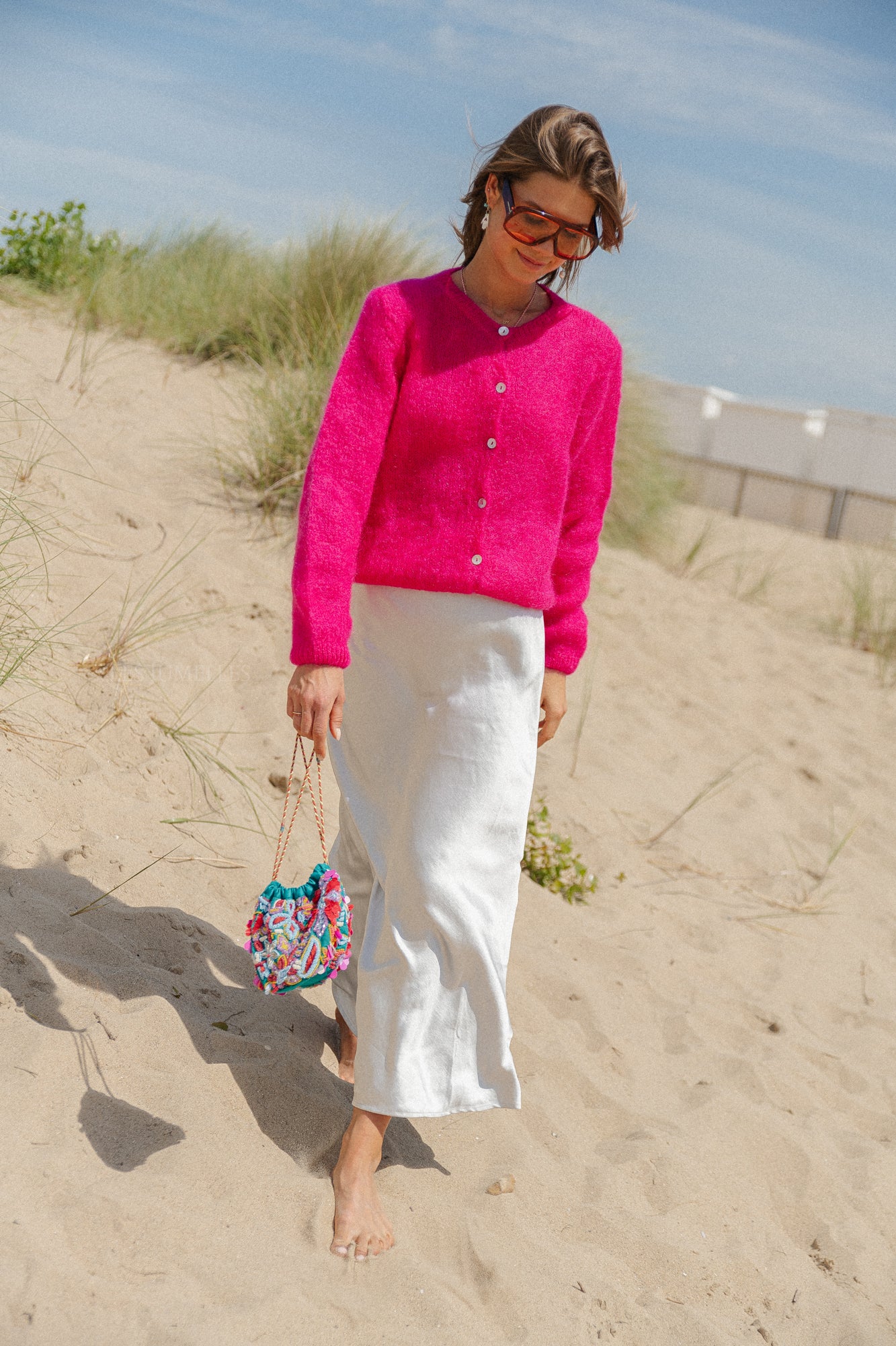 Charlie Cardigan Fuchsia