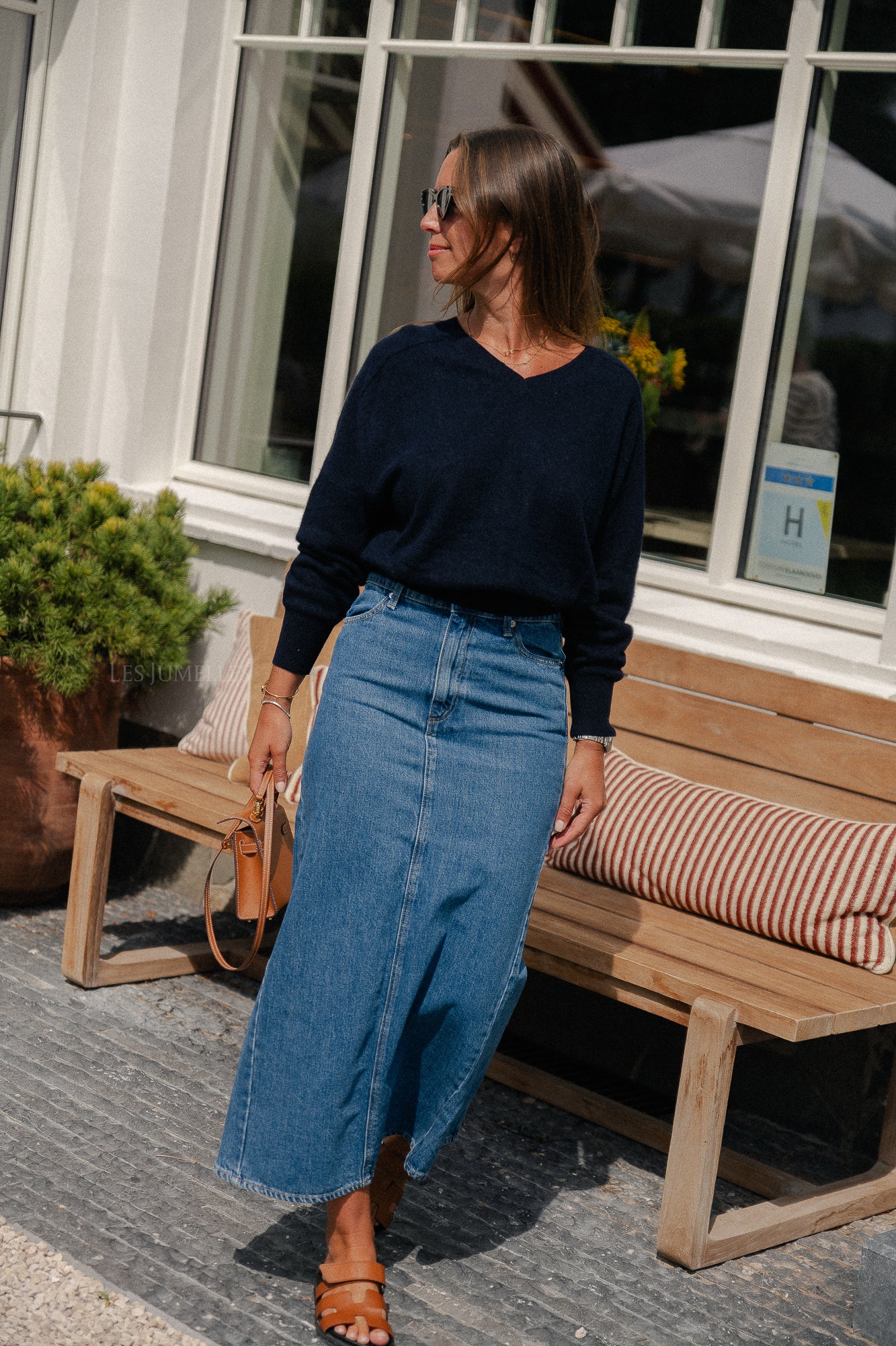 Suri skirt mid dark blue