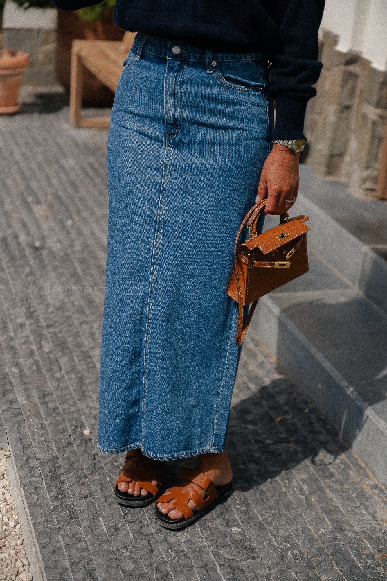 Suri skirt mid dark blue