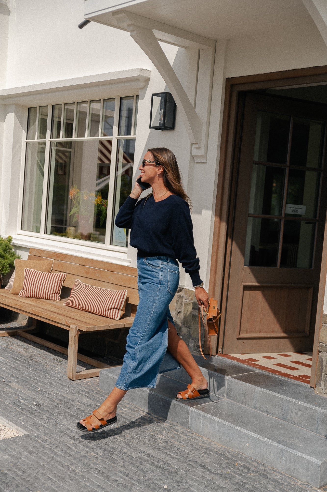 Suri skirt mid dark blue