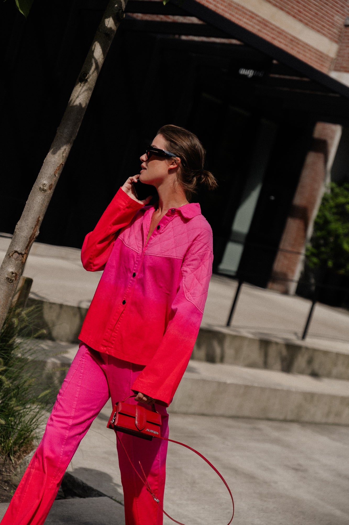 Kate tie-dye jacket pink/red