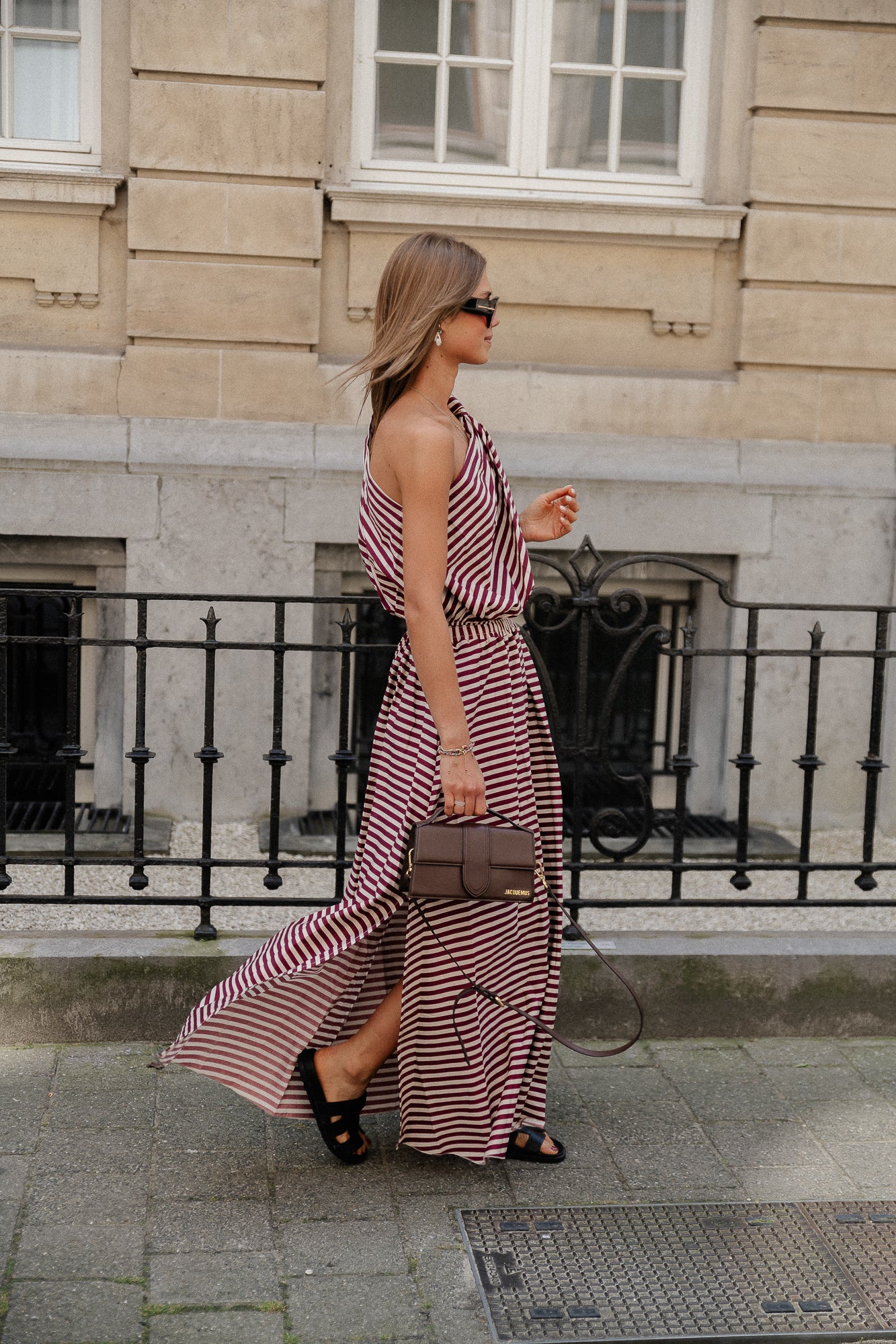 Paulien striped skirt burgundy