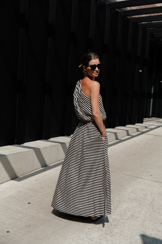 Les Jumelles Paulien striped skirt black