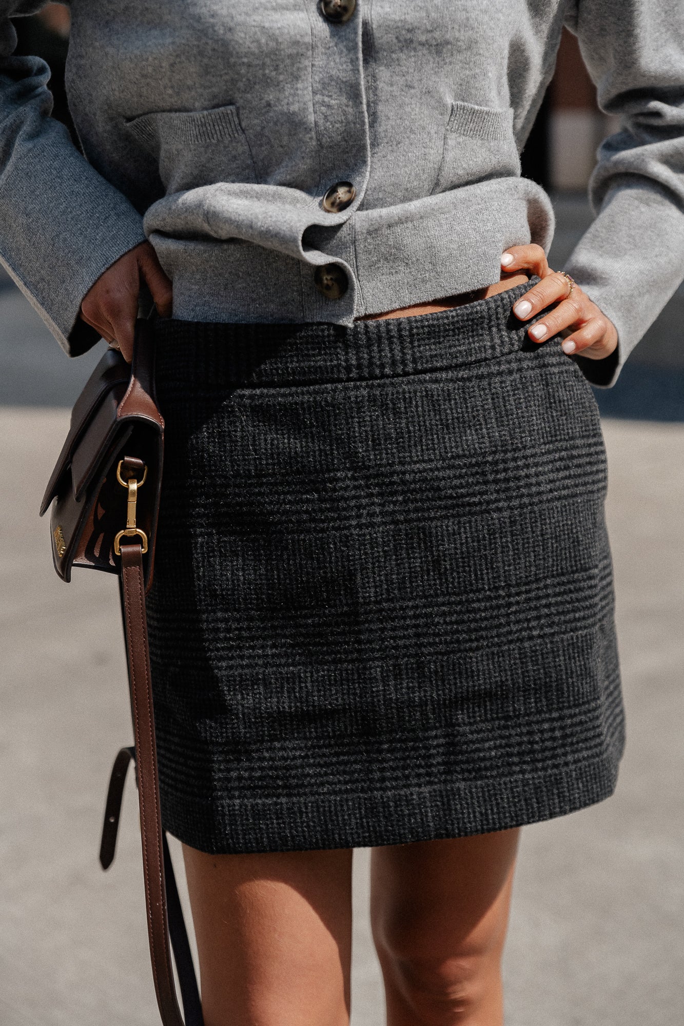 SLFBex HW mini skirt dark grey