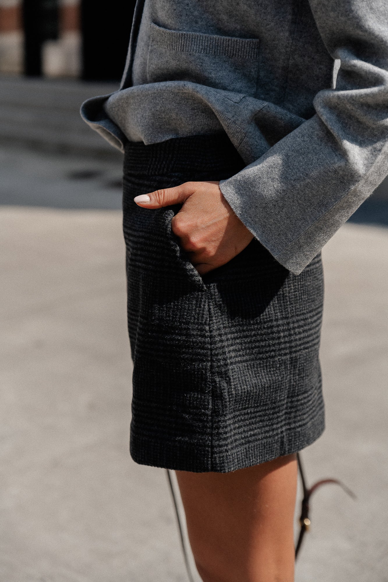 SLFBex HW mini skirt dark grey