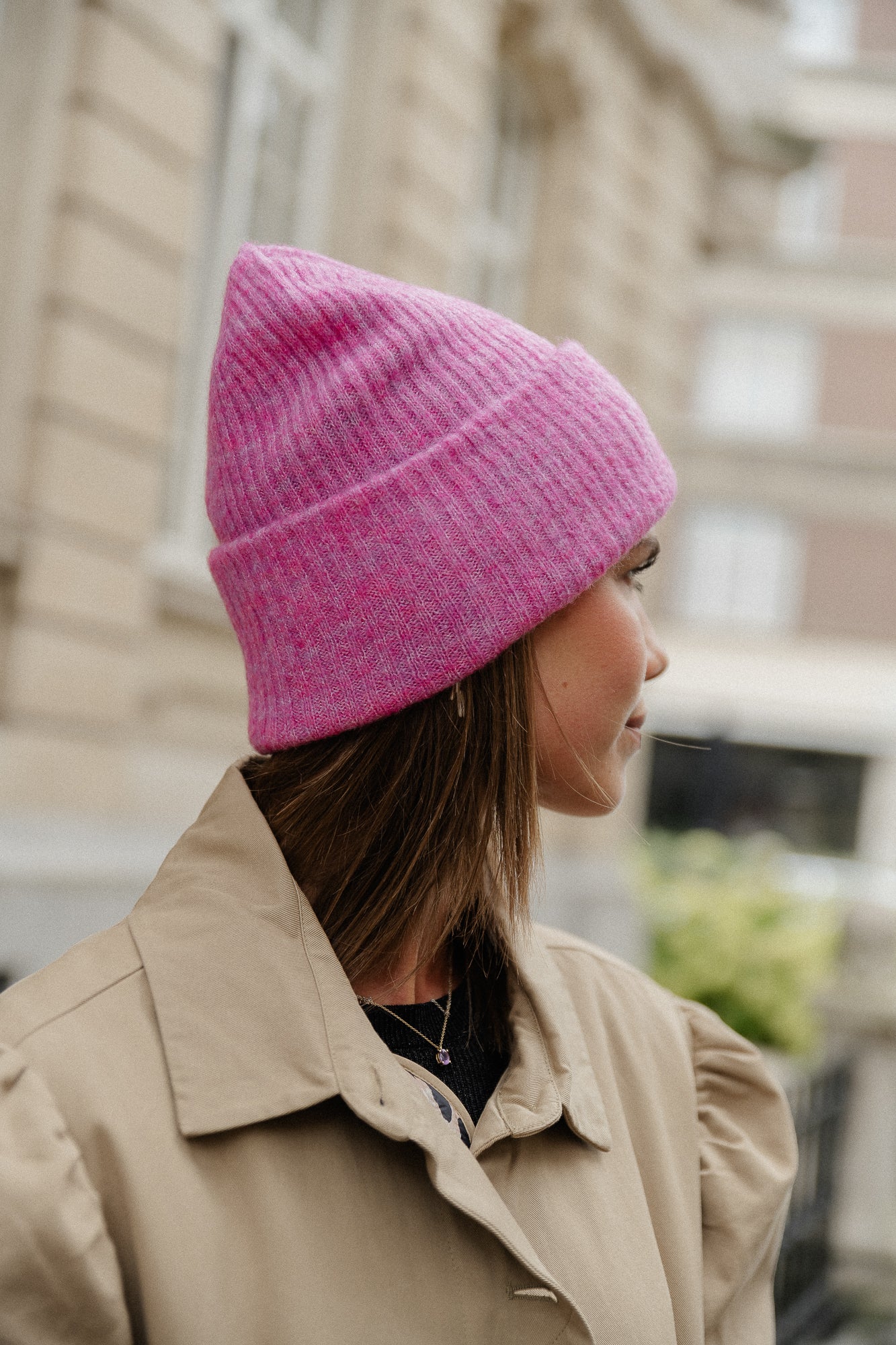 SLFMaline knit beanie phlox pink