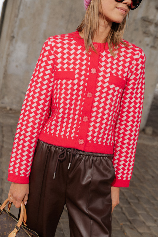 Les Jumelles Galbari cardigan red