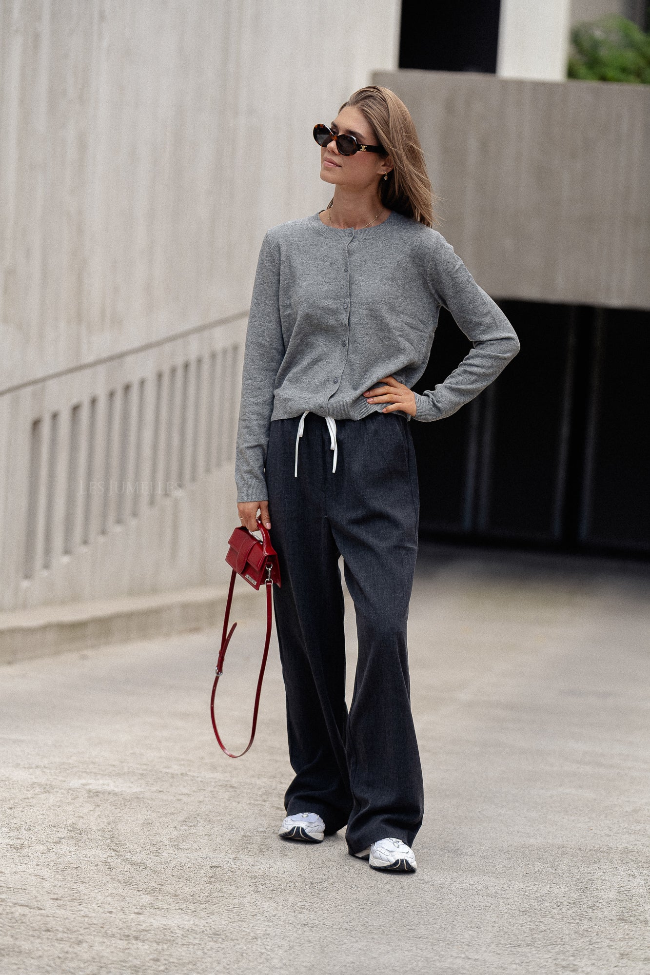 Wisteria trousers dark grey melange