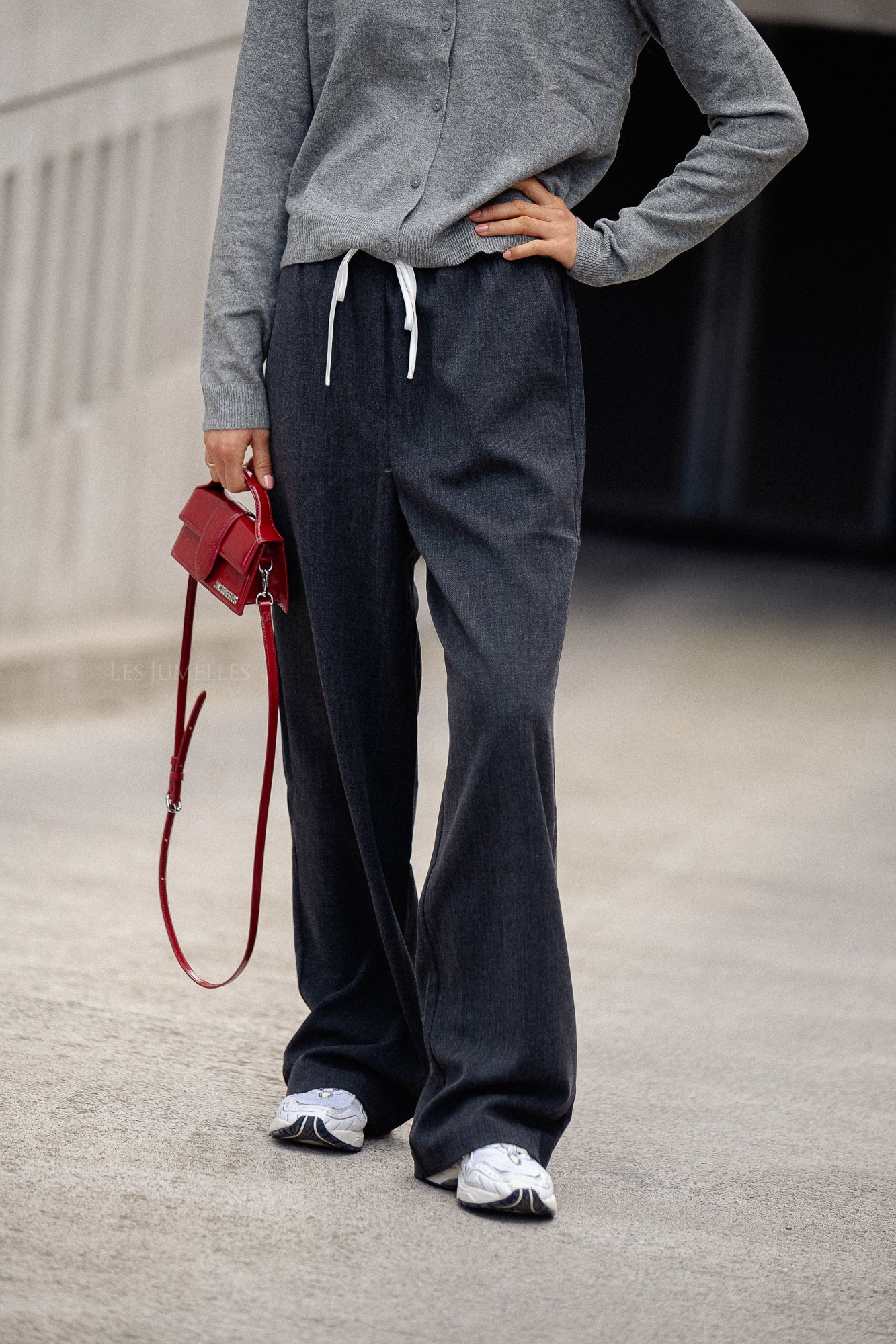 Wisteria trousers dark grey melange