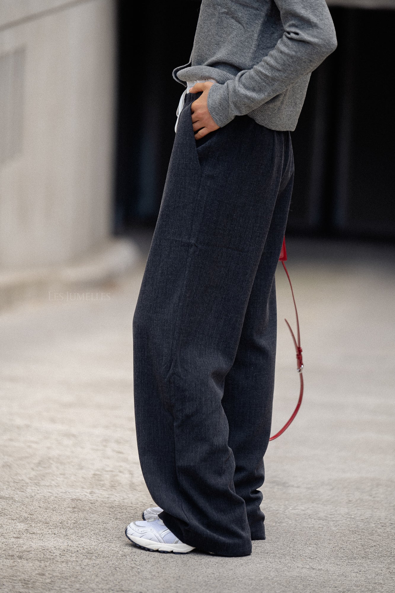 Wisteria trousers dark grey melange