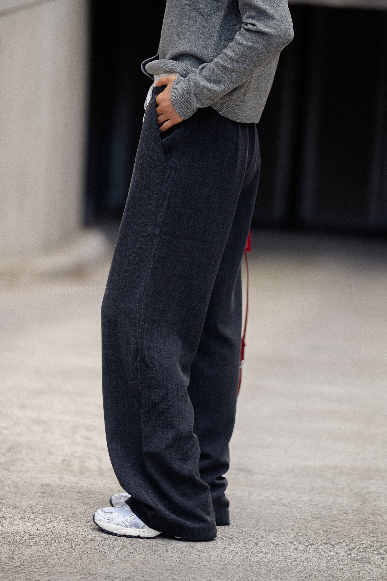 Wisteria trousers dark grey melange