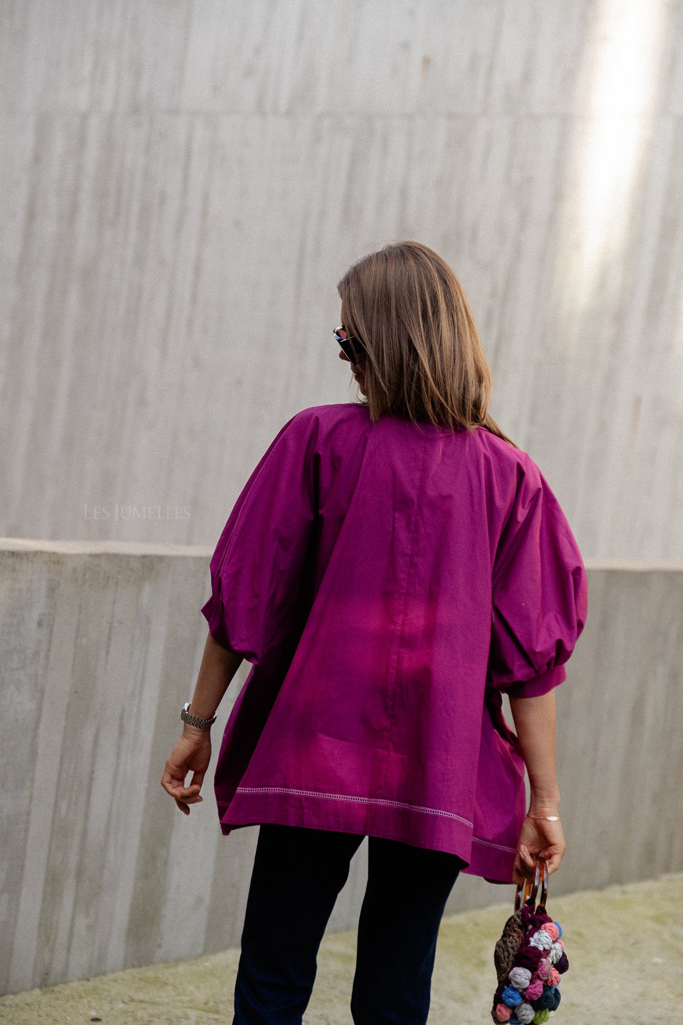 Lina Bluse dunkelfuchsia