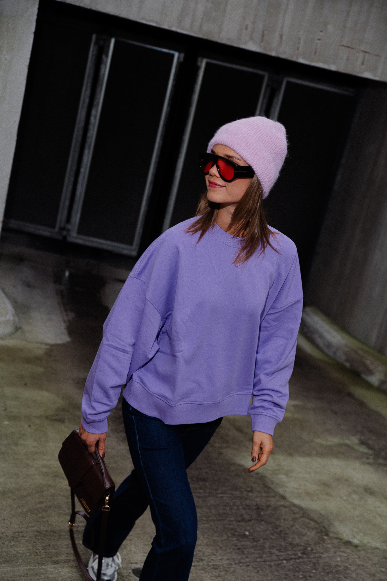 Oversize Emielia sweater english lavender