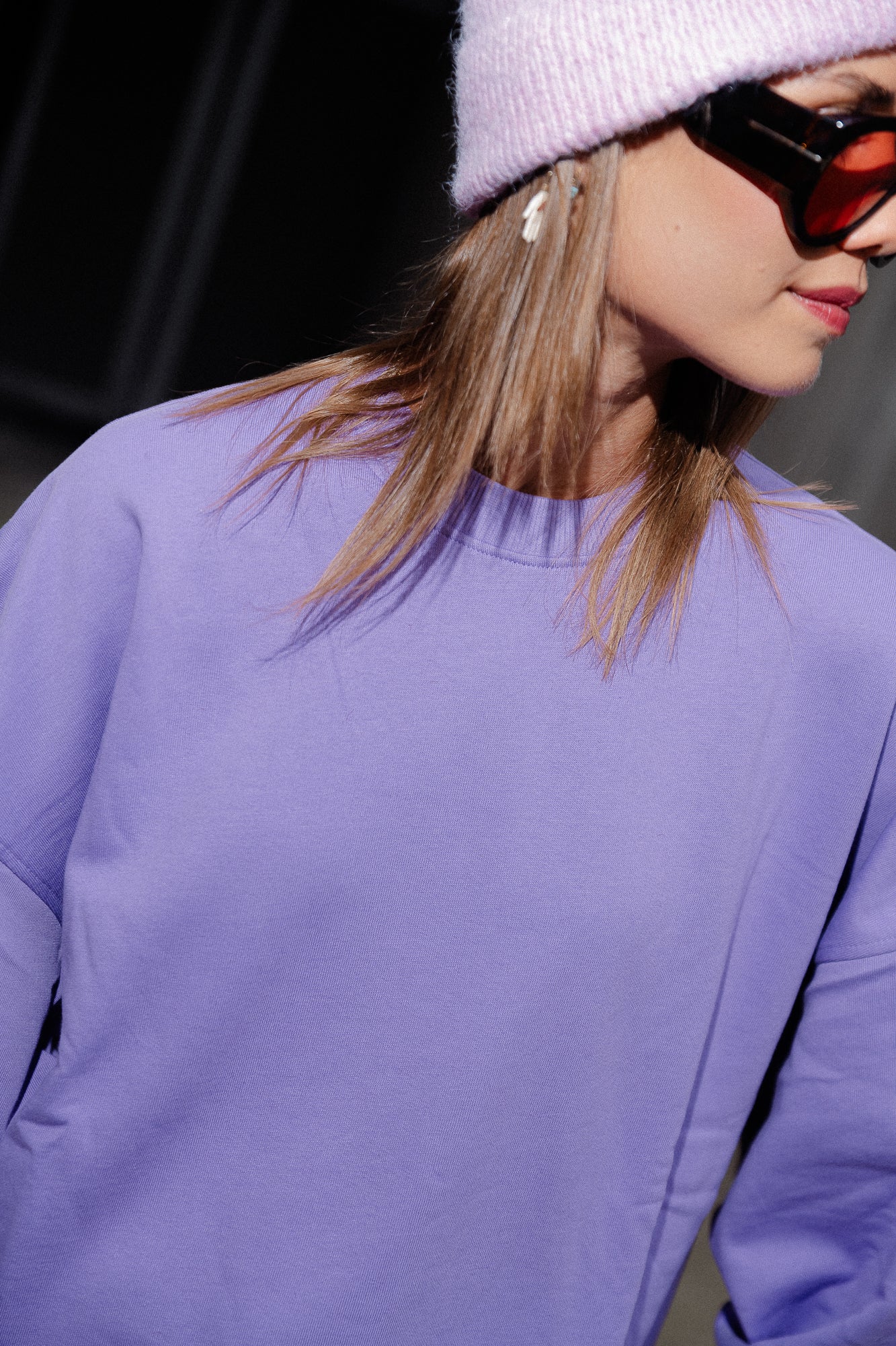 Oversize Emielia sweater english lavender