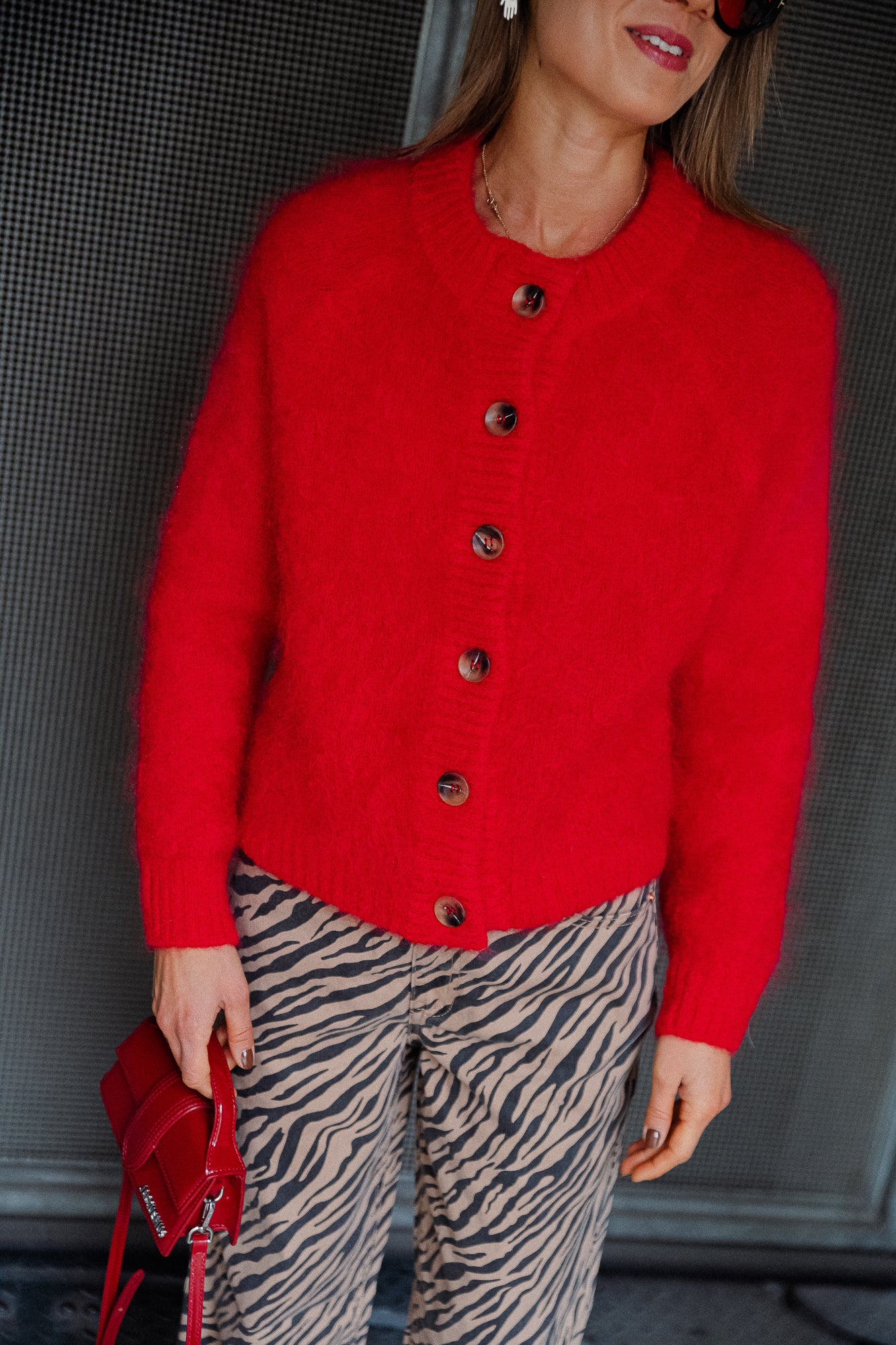 Caitlin cardigan red