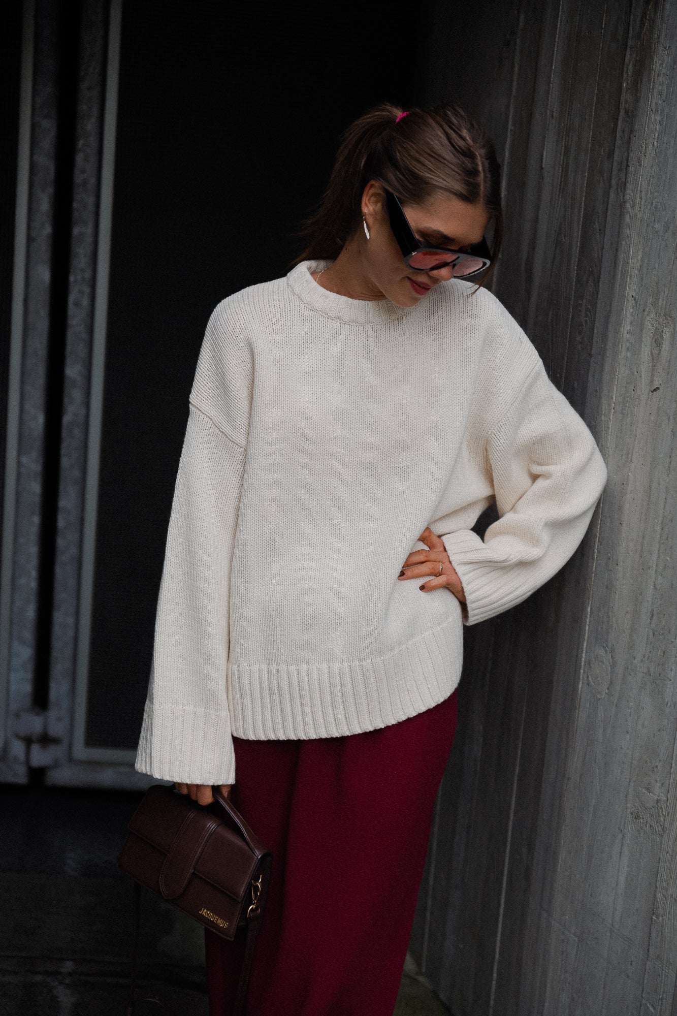 Oversize Christel jumper antique white