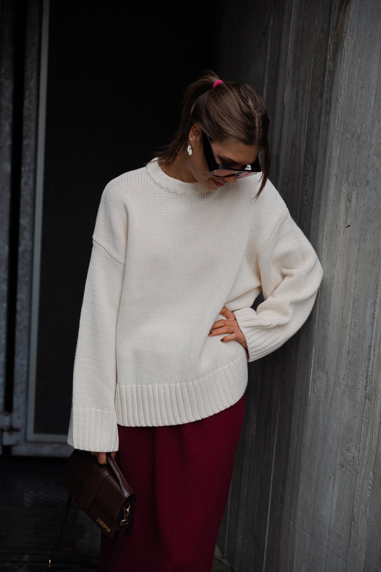 Oversize Christel jumper antique white