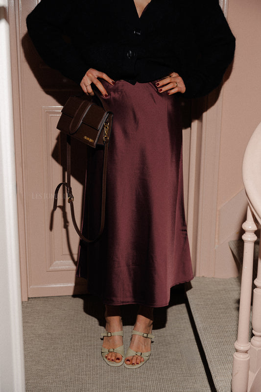 Les Jumelles YASPella HW midi skirt decadent chocolate