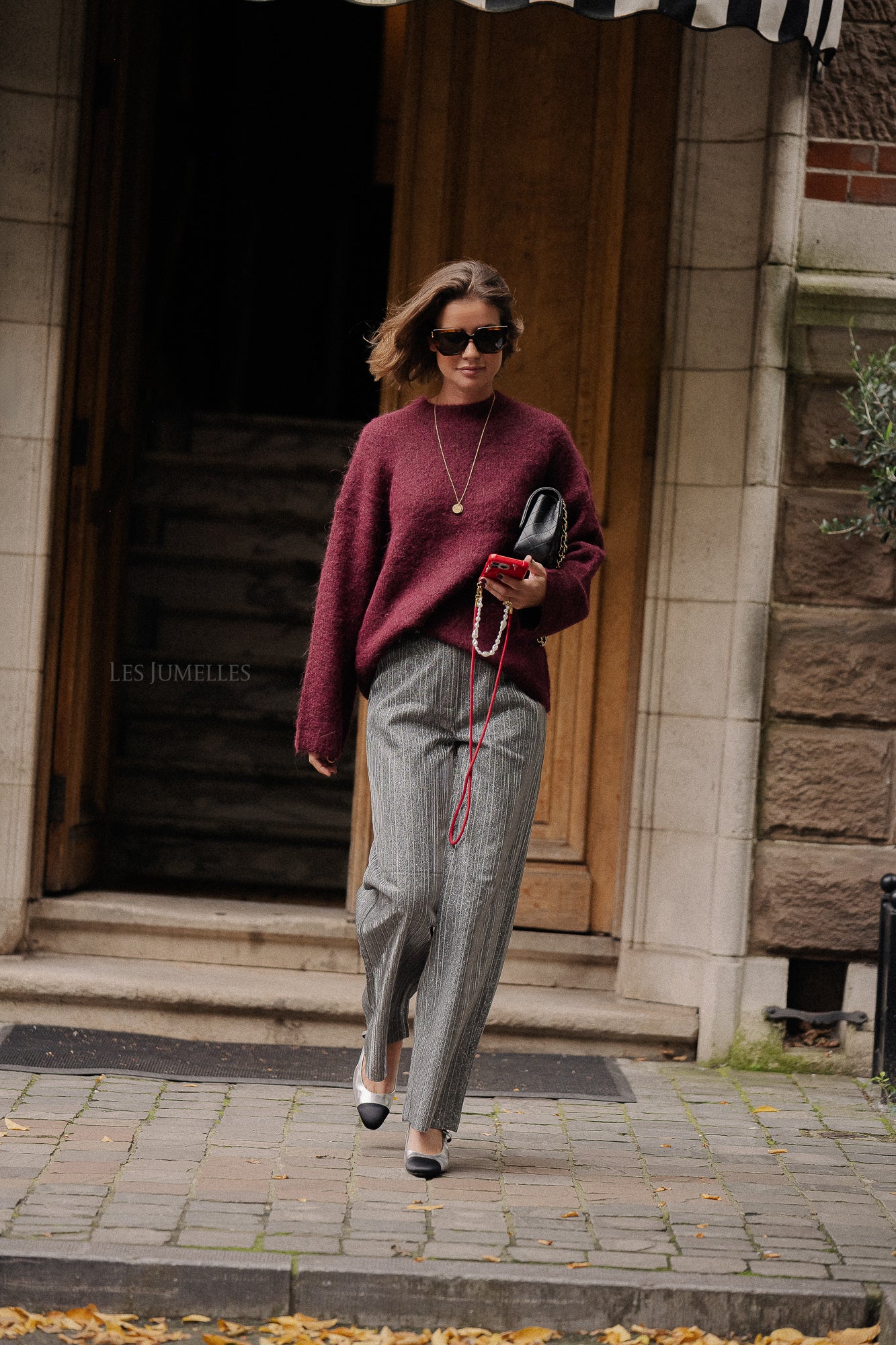 SLFGabella LS knit O-neck zinfandel