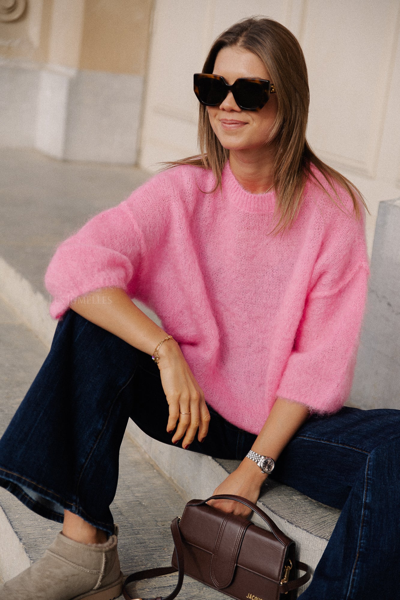 Nova Mohair-Pullover in Pink