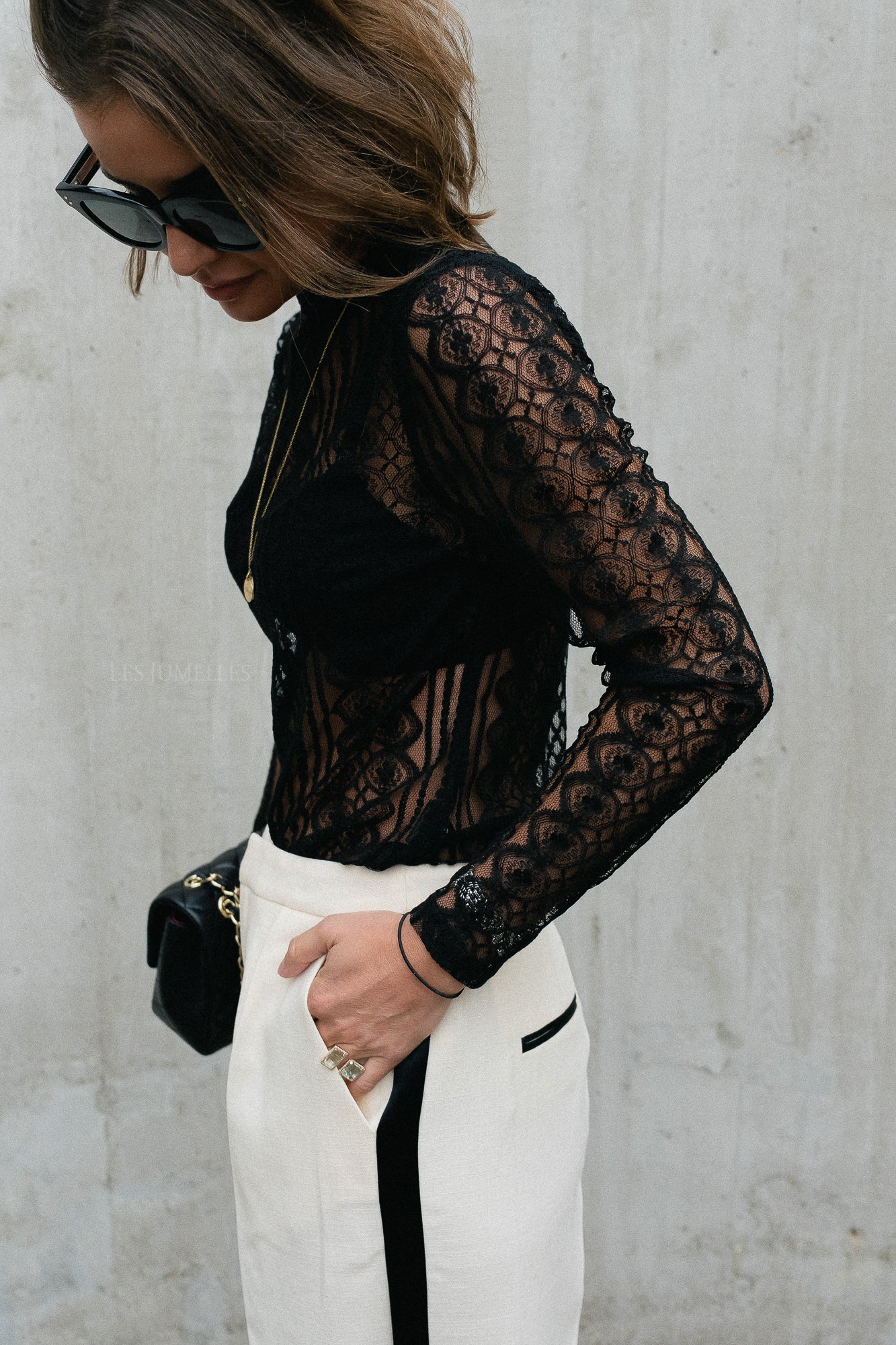 Fei lace top black