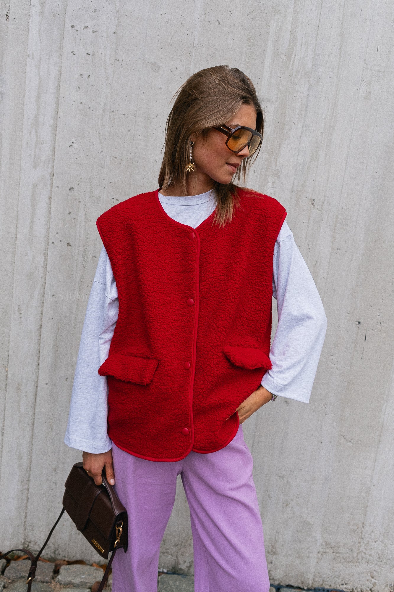 Caroline waistcoat red