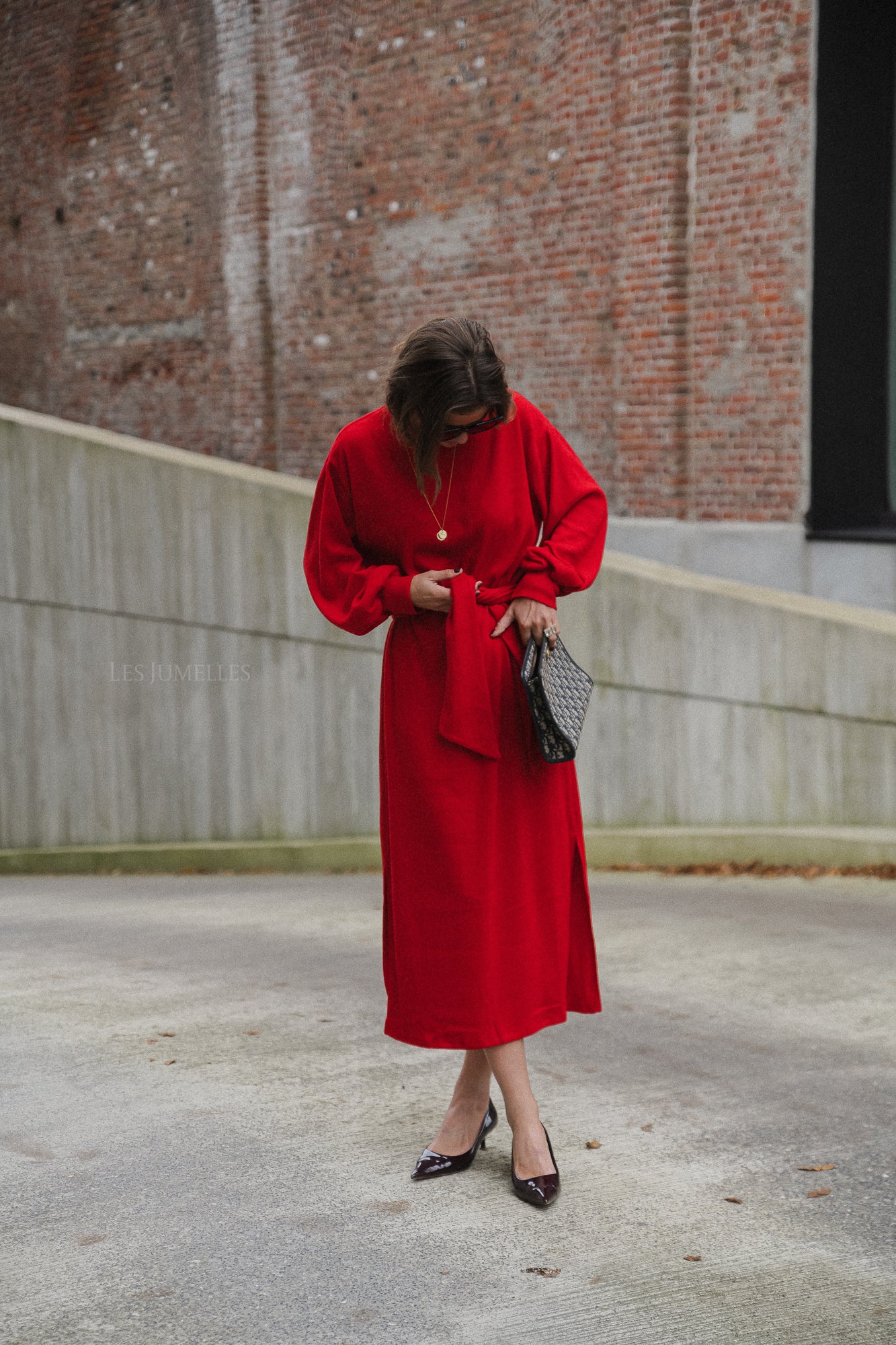 Mabel maxi dress red