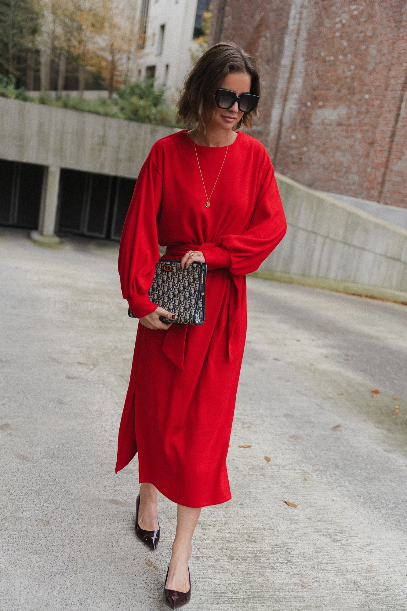 Mabel maxi dress red